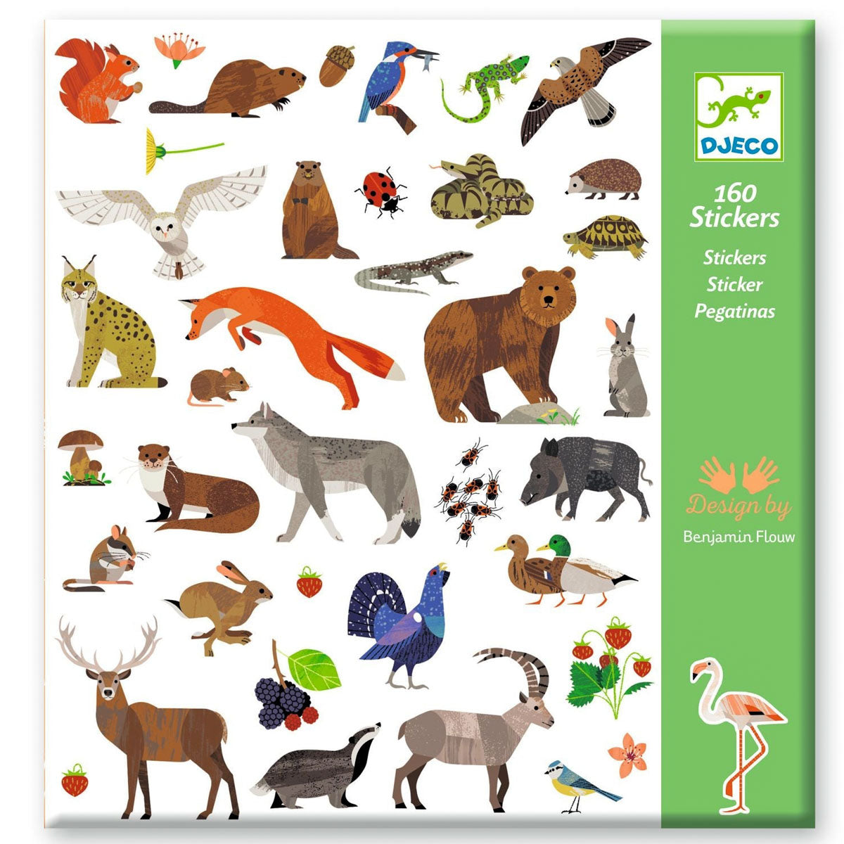 Djeco 160 Stickers, Fauna
