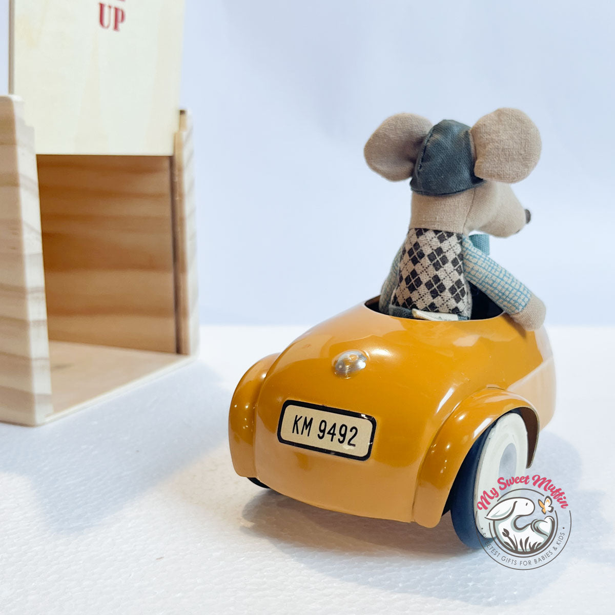 Maileg Mouse in a Car with Garage - Final Sale