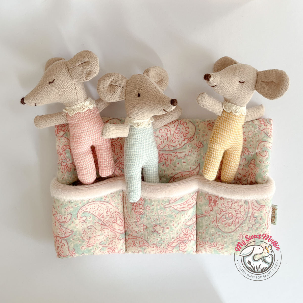 Maileg Baby Triplets with Sleepy Wakeys