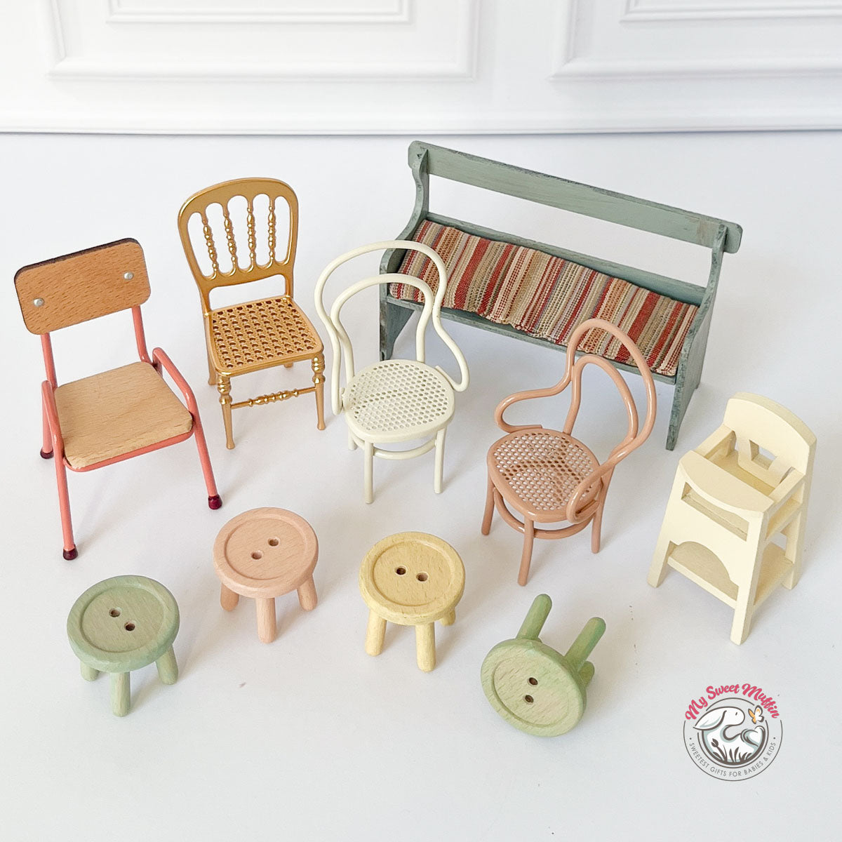 Maileg Doll High Chair for Baby Mouse