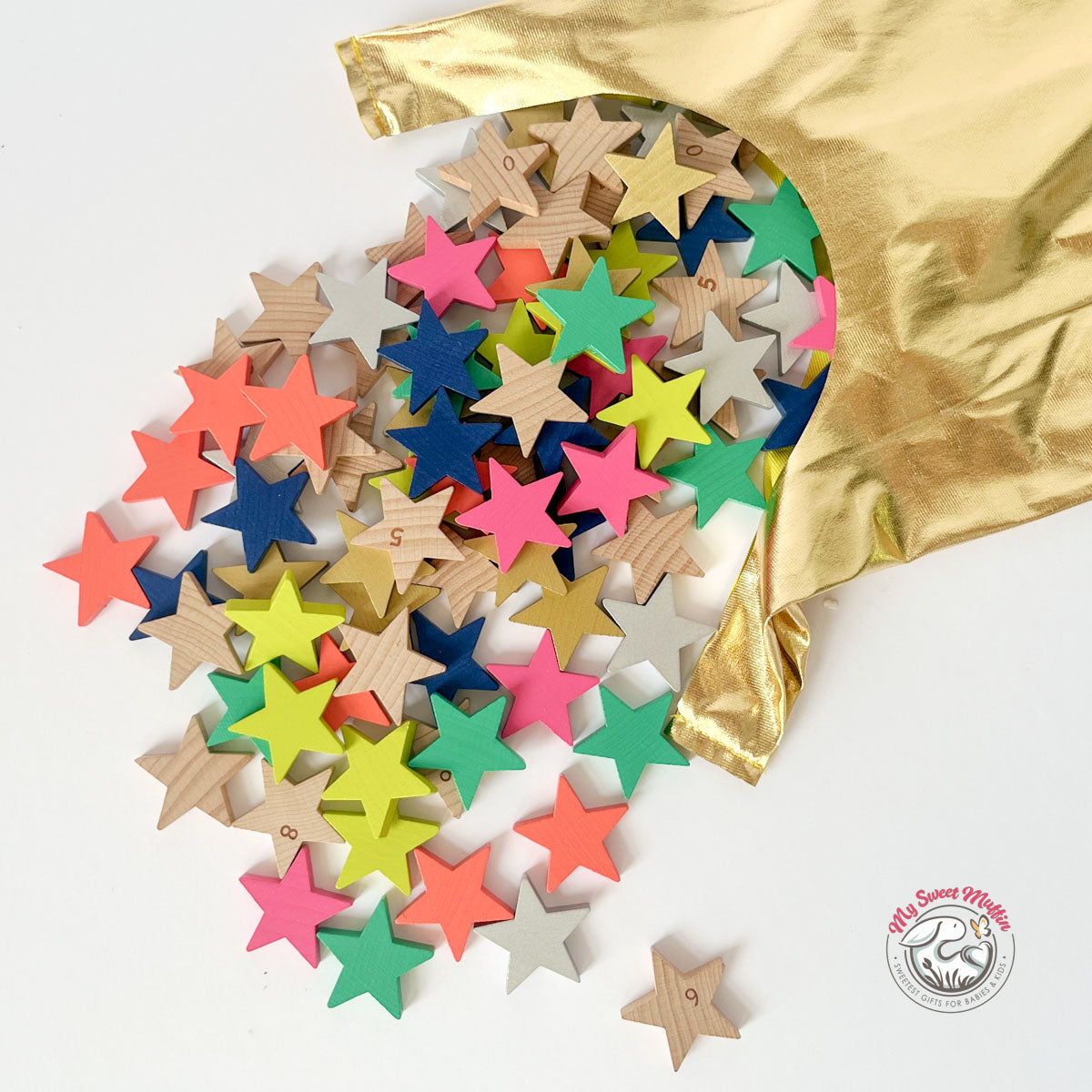 100 Tanabata Wooden Stars