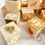Uncle Goose Watercolor ABC Blocks with Wagon