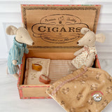 Maileg Mom and Dad Mice in Cigar Box