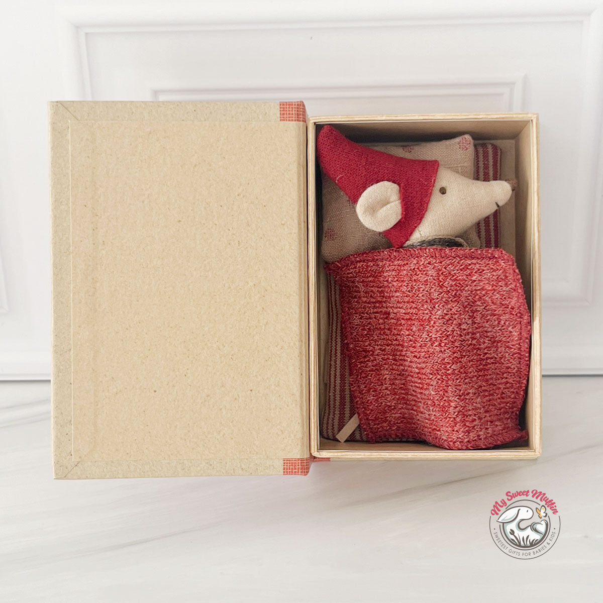 Maileg Christmas Baby Mouse in Book
