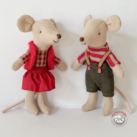 Maileg Christmas Twin Mice in Book
