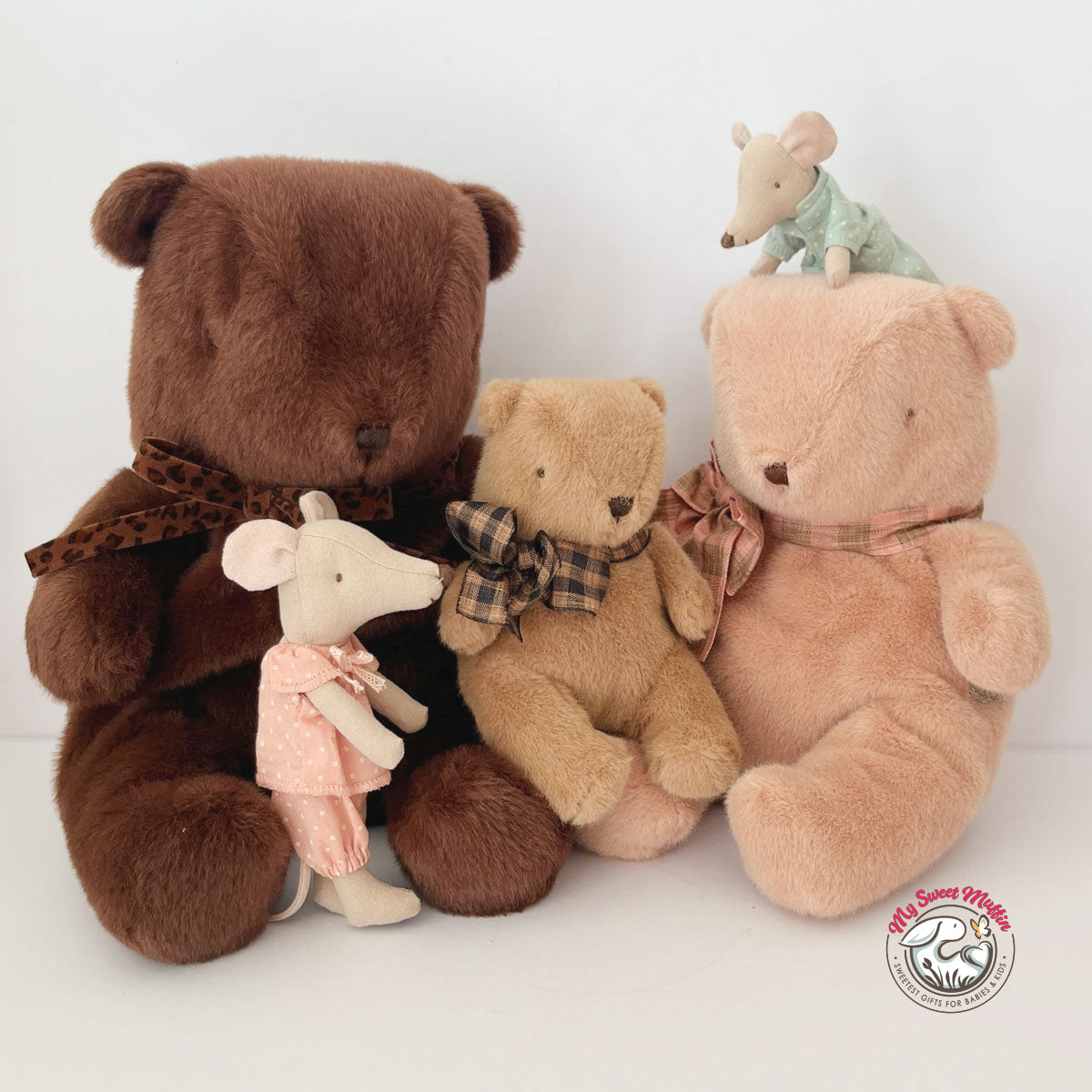 Maileg Plush Teddy Bear, Mushroom