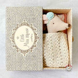 Maileg Little Sister Dancing Mouse in Daybed