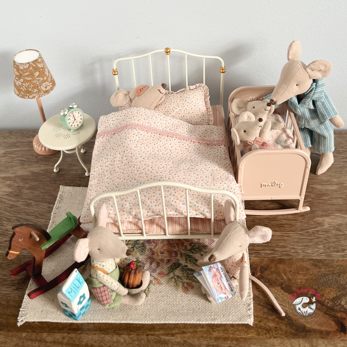 Maileg Vintage Bed  for Mom & Dad Mouse Doll