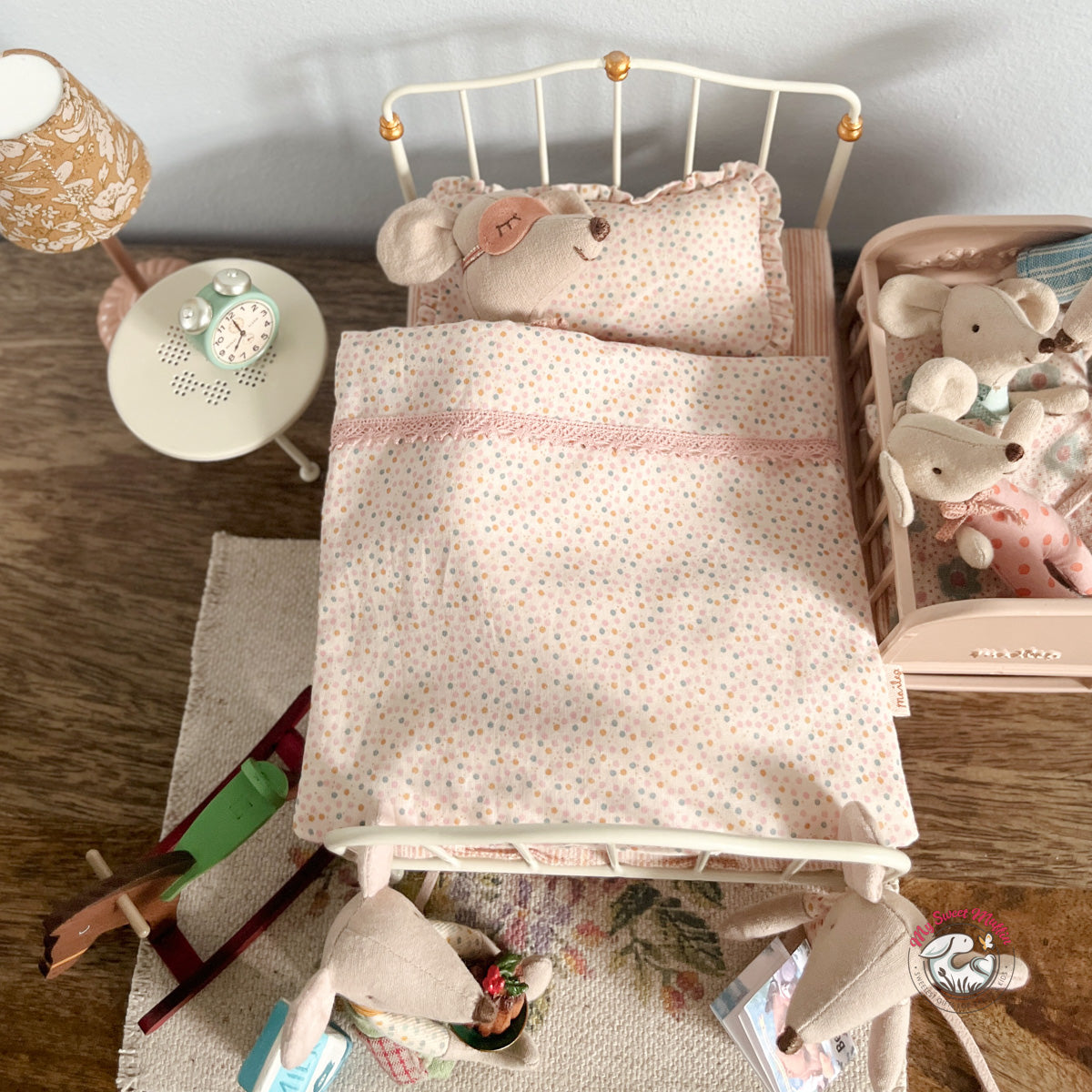 Maileg Vintage Bed  for Mom & Dad Mouse Doll