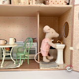 Maileg Little Sister Mouse in Box, Pink PJ