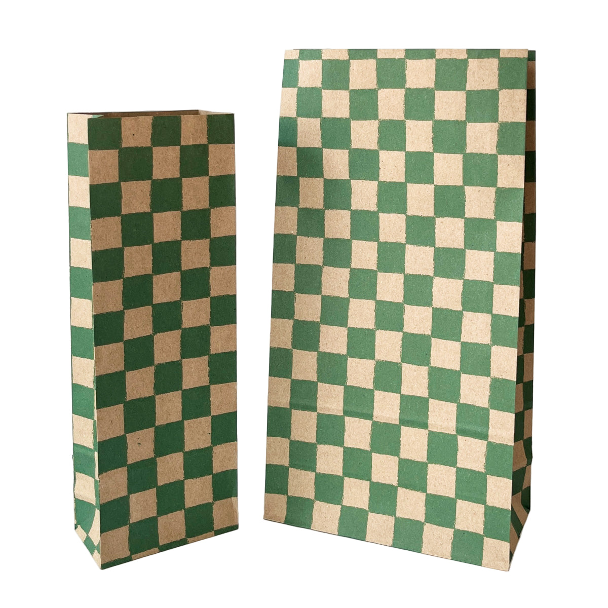 Maileg Gift Bag, Green Checker