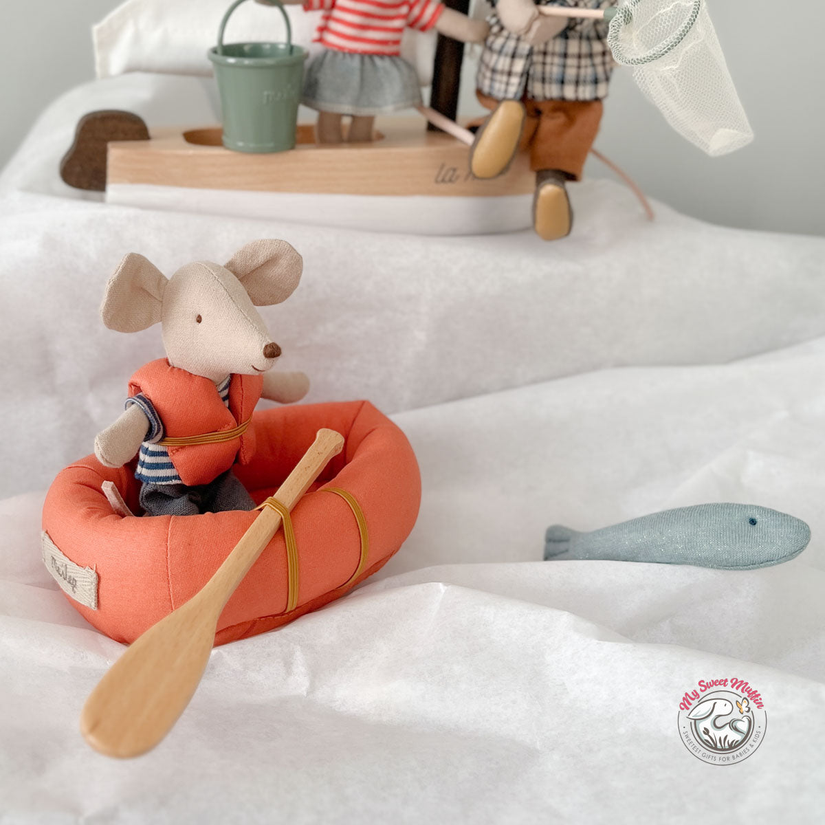 Maileg Mouse Rubber Boat