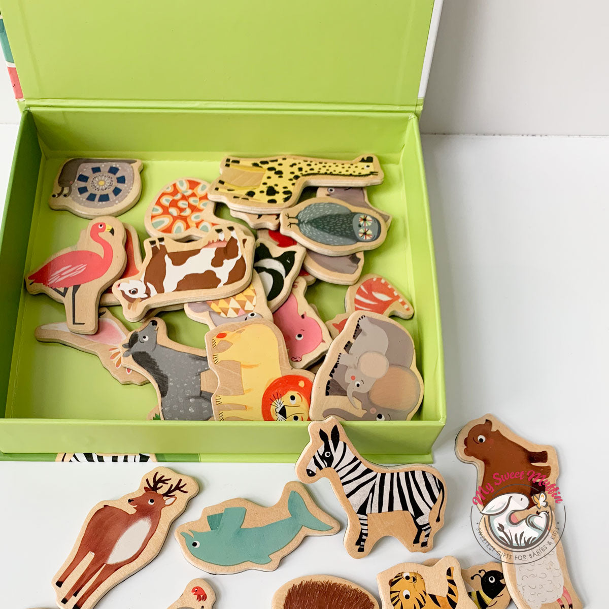 Djeco Magnetic Wooden Animals, 36-Piece Storytelling Set – My