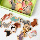 Magnetic Wooden Animals (36pcs)