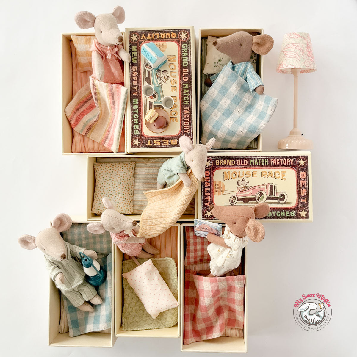 Maileg Big Brother Mouse in a Box, Pajama