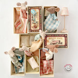 Maileg Big Sister Mouse in a Box, Rose Pajamas