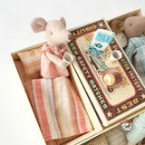 Maileg Big Sister Mouse in a Box, Rose Pajamas