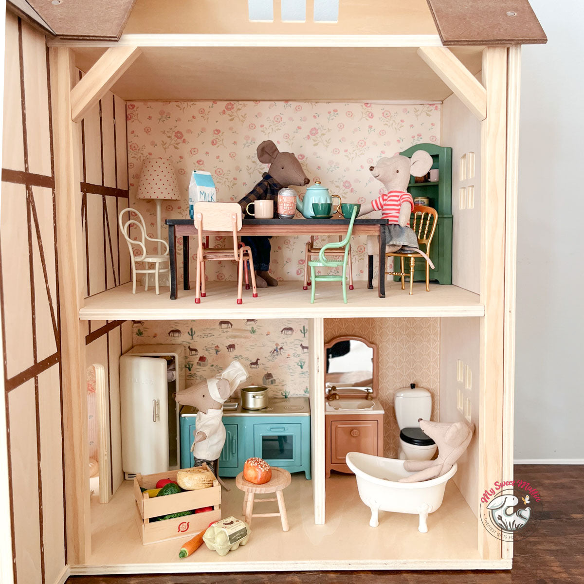 Maileg Long Dining Table. Mouse Size
