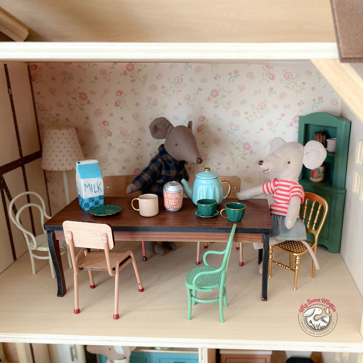 Maileg Long Dining Table. Mouse Size