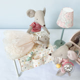 Maileg Sleepy Wakey Baby Mouse in Gown