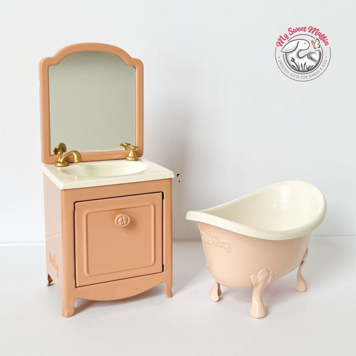 Maileg Dollhouse Bathtub, Mouse Size, Rose
