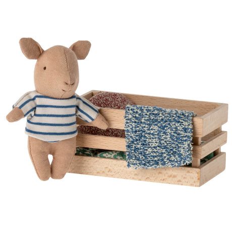 Maileg Baby Pig in Box, Blue