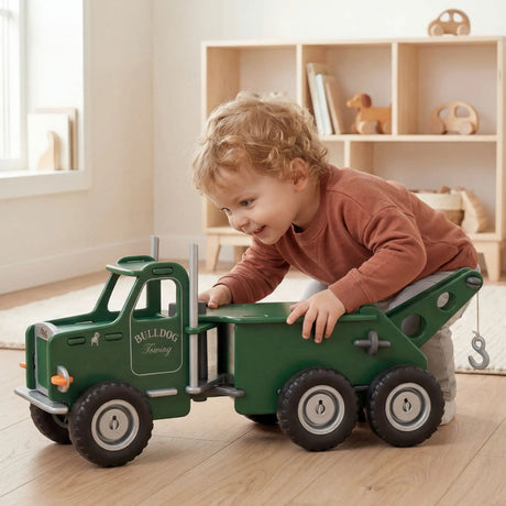 Moover Wooden Ride-on MACK Truck, Red