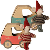 Maileg Christmas Mouse in a Car (available in November)