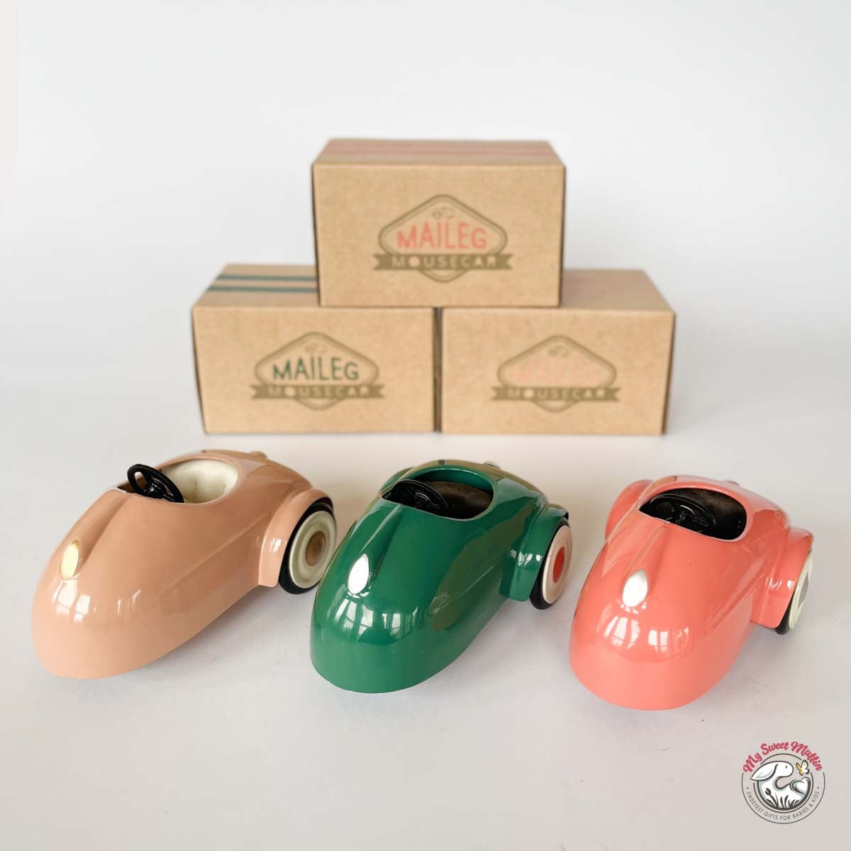 ミニカー maileg car for mouse Maileg - Car For Mouse - Zabawki - Dark powder