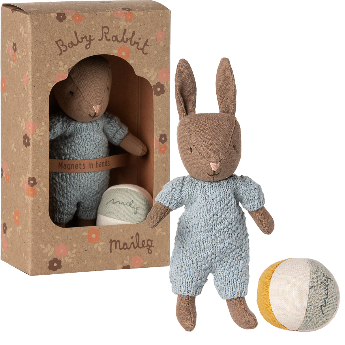 Maileg Micro Rabbit/Bunny Baby Set with Ball and Bottle – My Sweet