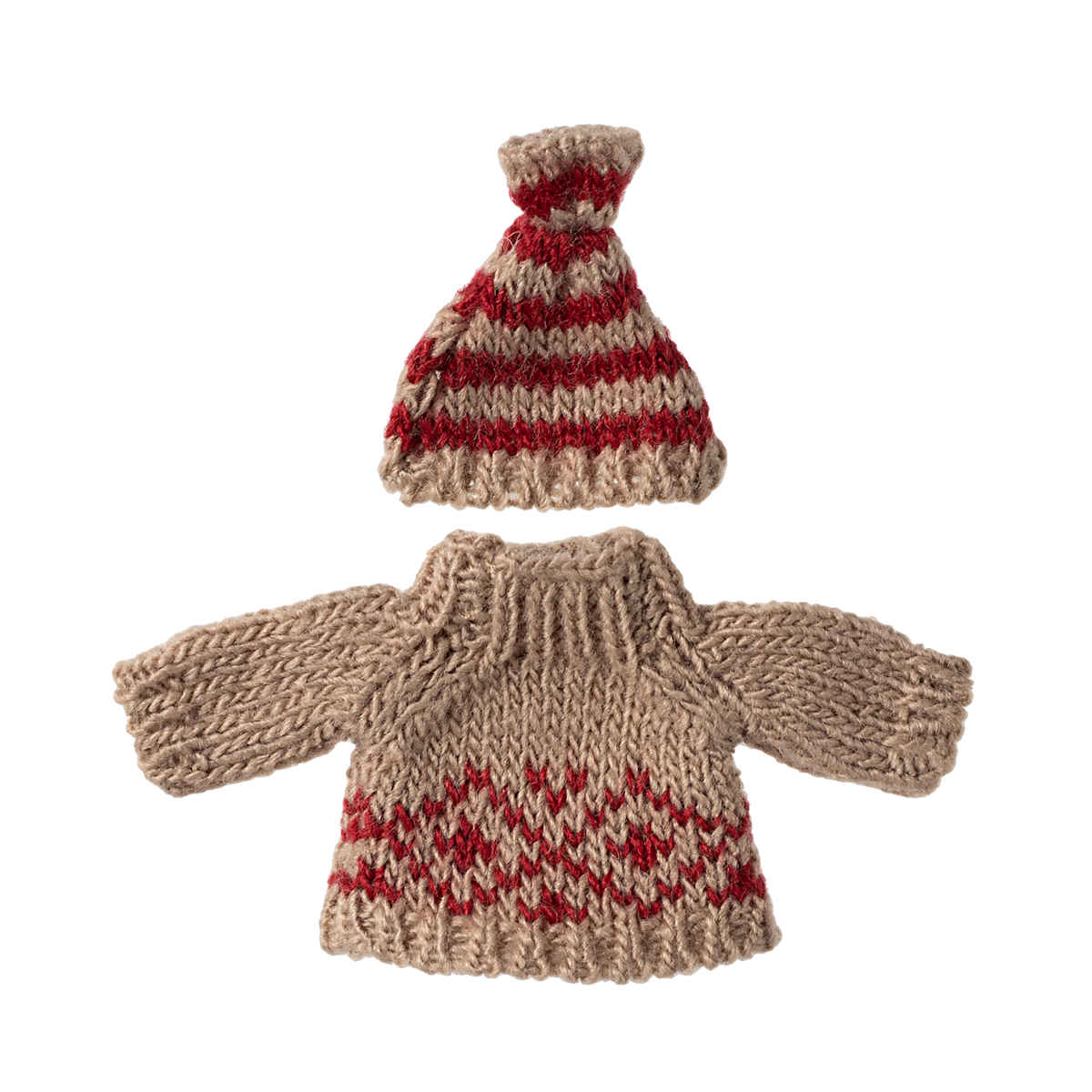 Maileg Knitted Sweater and Hat for Mom/Dad Mouse