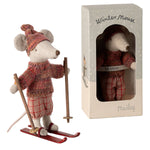 Maileg Winter Ski Mouse with Hat, Big Brother/Sister
