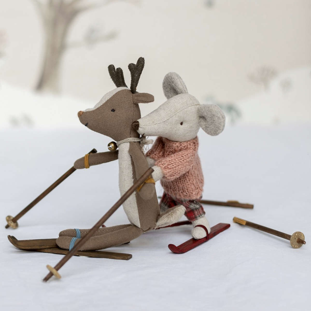 Maileg Winter Mouse With Ski Set Big Sister My Sweet Muffin maileg-winter-mouse-with-ski-set-big-sister-my-sweet-muffin