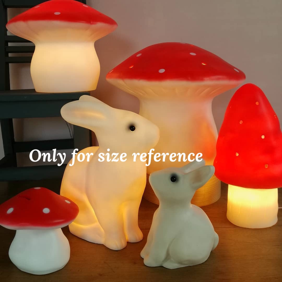Egmont Heico Large Mushroom Lamp with Dimmer, Red Brick