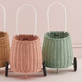 Olli Ella Original Luggy Wheeled Basket,Vintage Blue