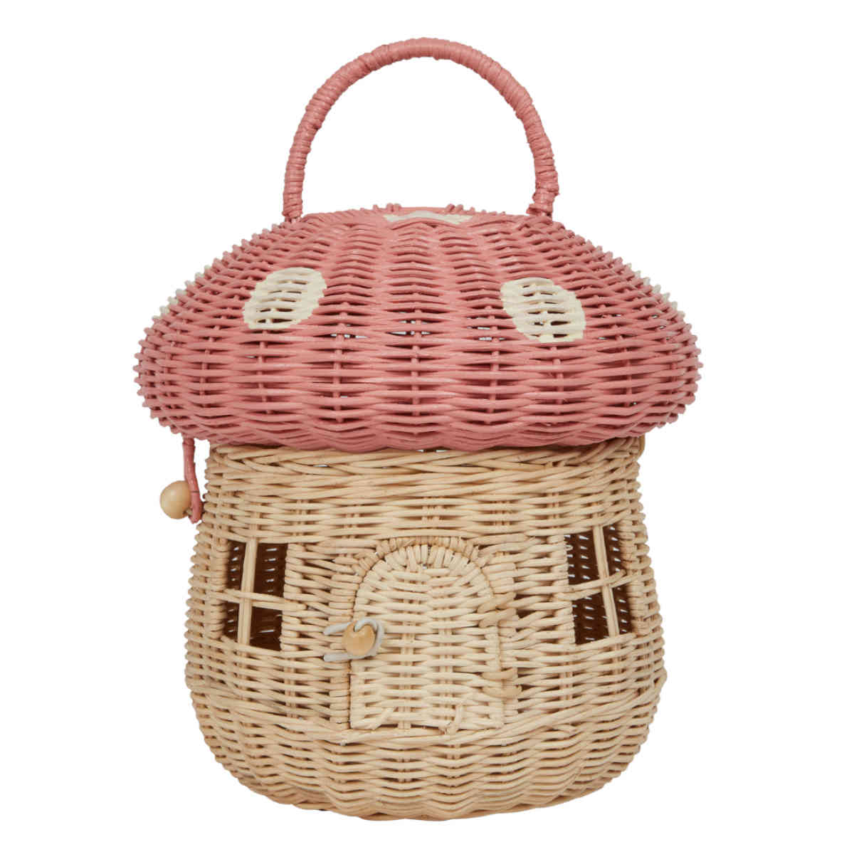 Olli Ella Mushroom Basket Bag, Musk My Sweet Muffin