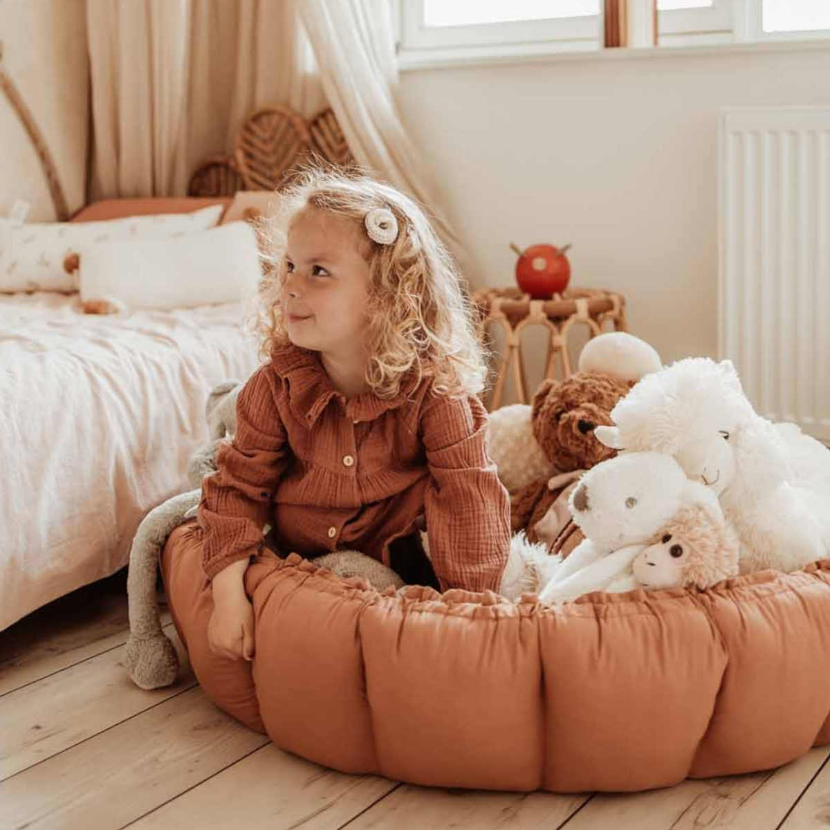 Play&Go 3 in 1 Bloom Organic Babymat, Tawny Brown