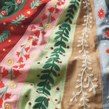 Holly Jolly Embroidered Tree Skirt