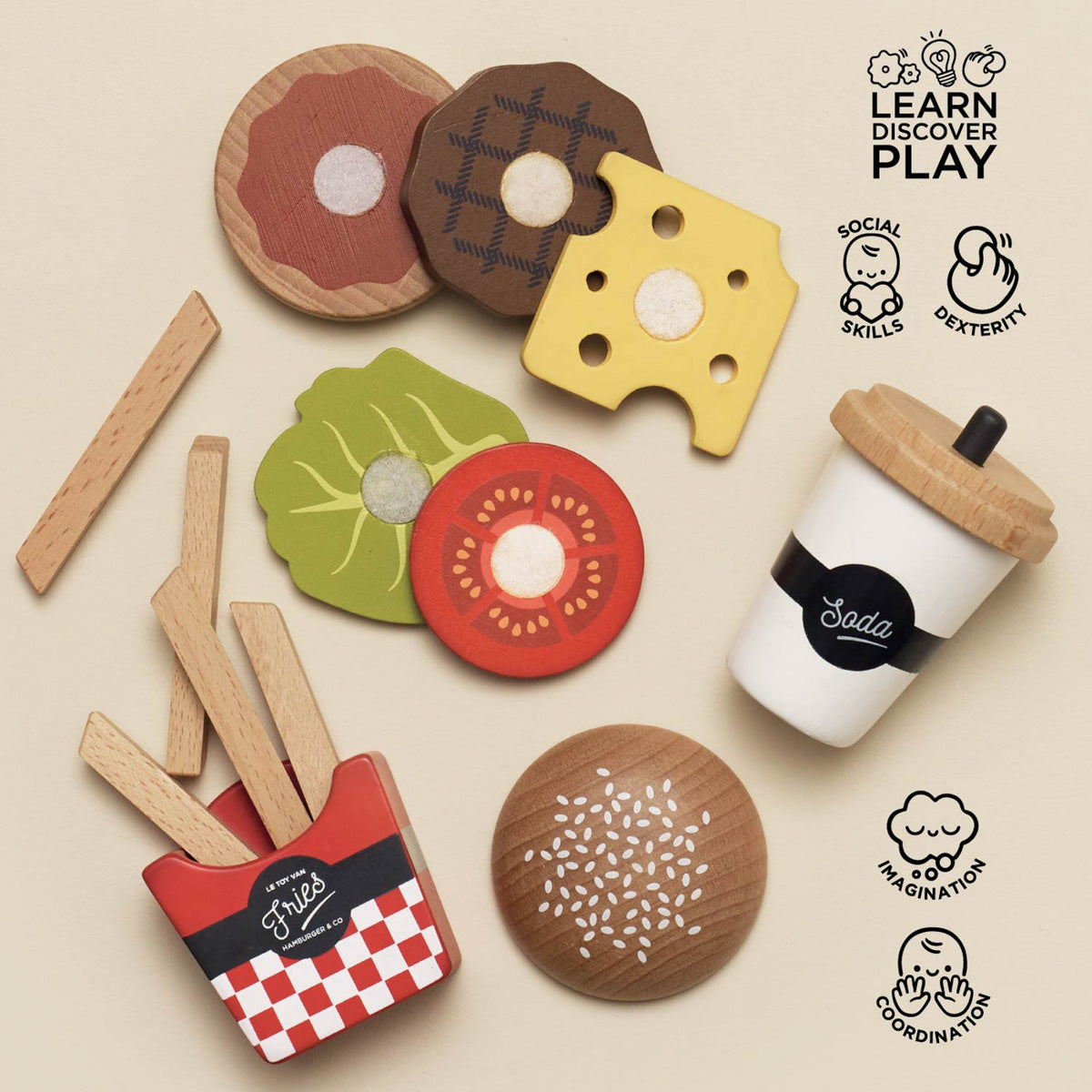 Gourmet Hamburger Play Food Set