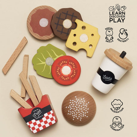 Gourmet Hamburger Play Food Set