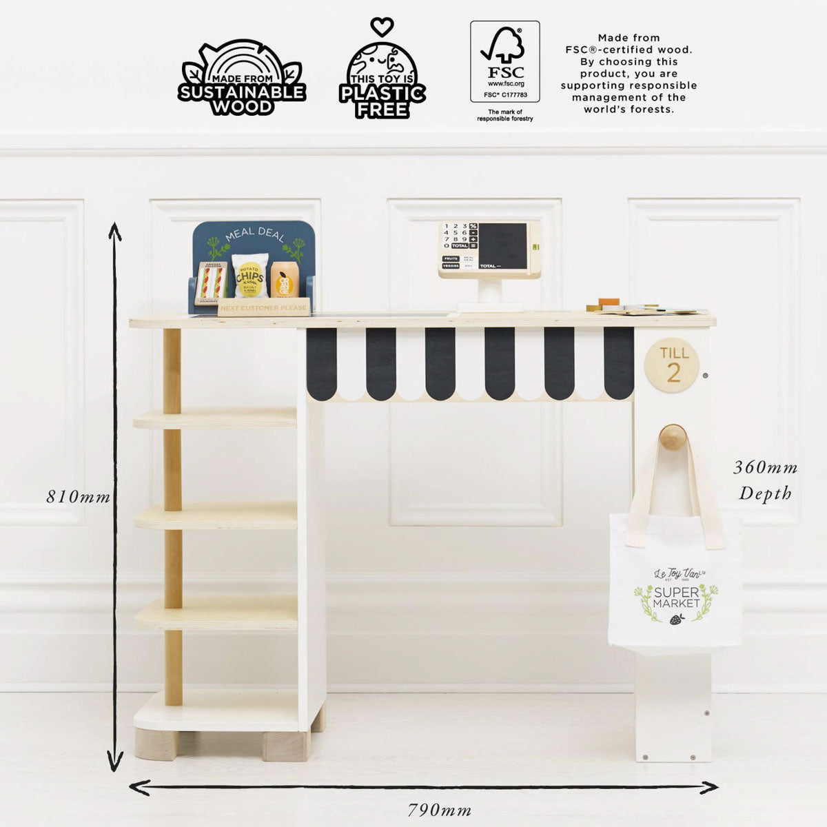 Le Toy Van Supermarket Till Checkout & Accessories