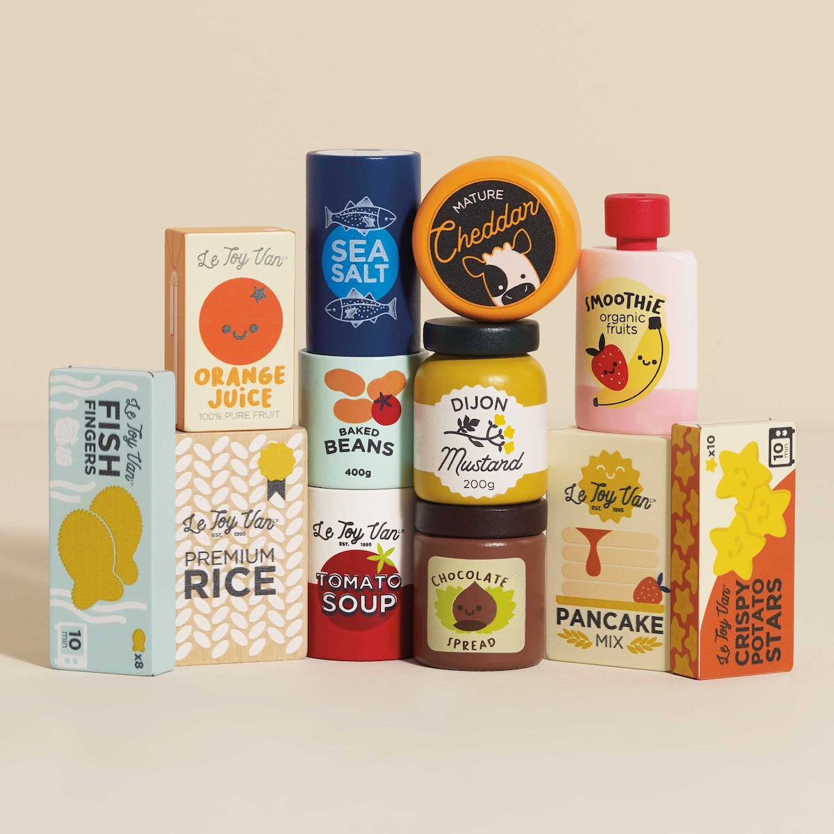 Wooden Play Food, Supermarket Grocery