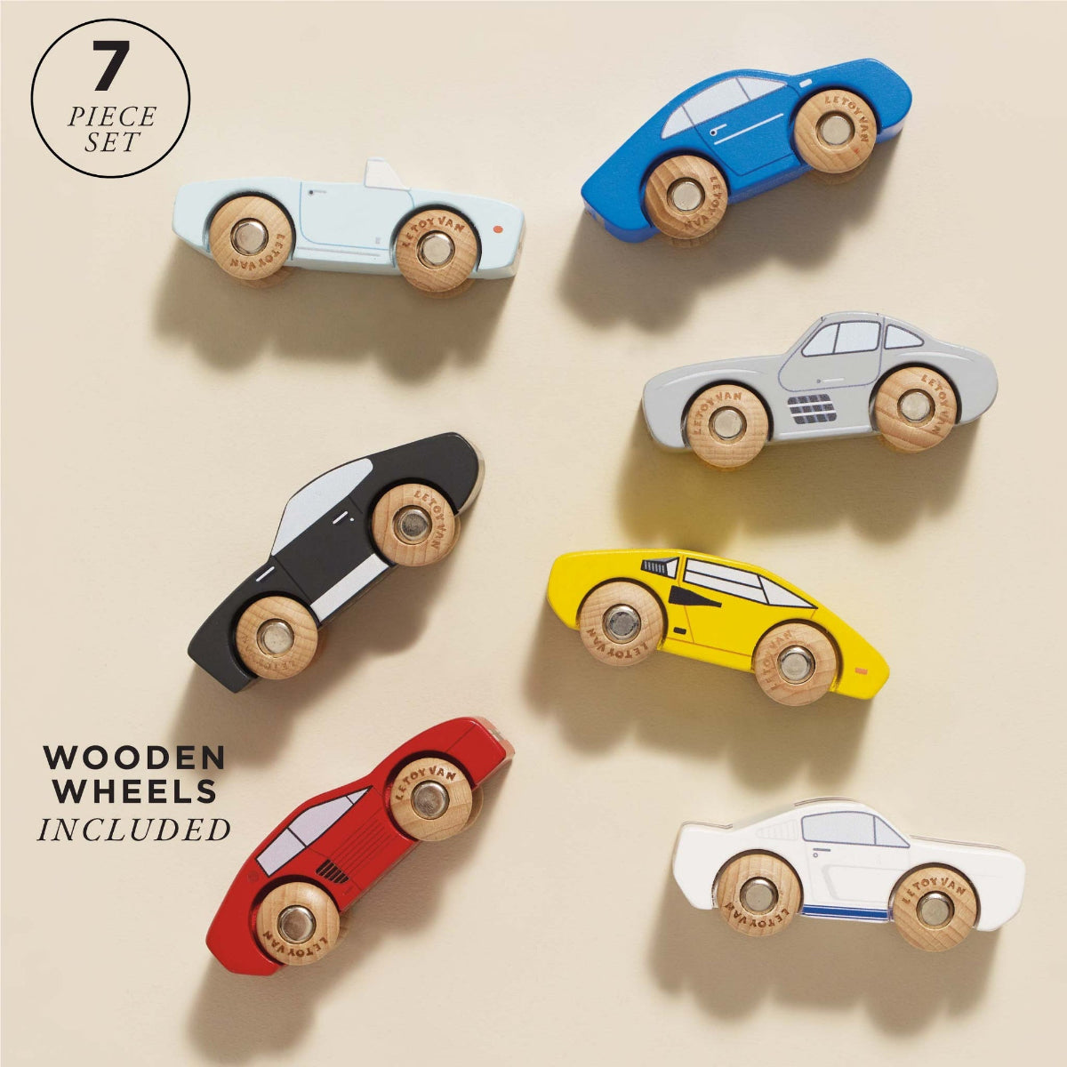 スポーツトイ・アクショントイ empathy oneLove pack Le Toy Van Wooden Sports Cars (7pcs) – My Sweet Muffin