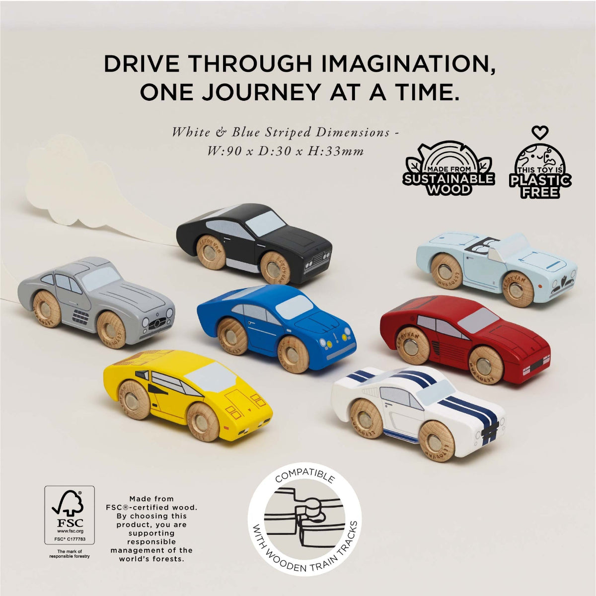 Le Toy Van Wooden Sports Cars (7pcs) – My Sweet Muffin