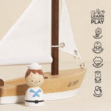 Le Toy Van Wooden Sailing Boat & Captain
