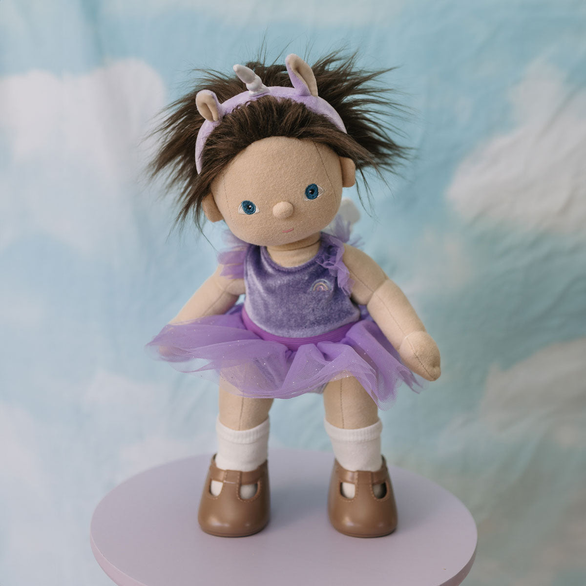 Olli Ella Dinkum Dolls Unicorn Outfit, Lilac