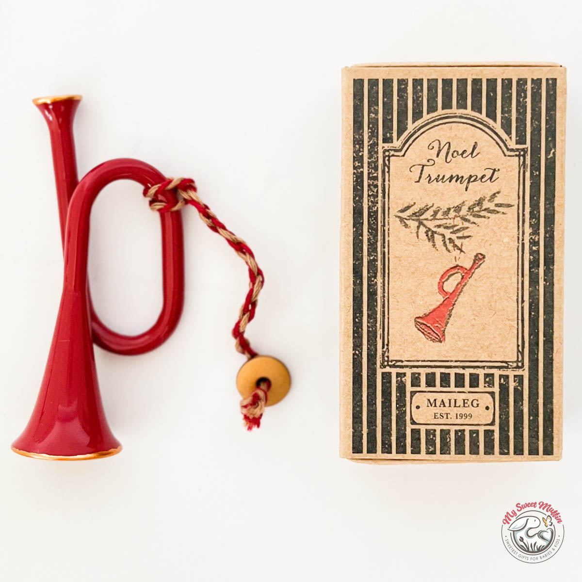 Maileg Holiday Metal Ornament, Trumpet – My Sweet Muffin