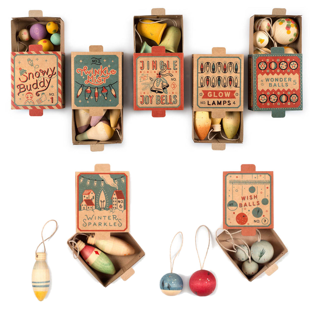 Grapat Wooden Ornament Set