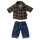 Maileg Mom/Dad Mouse Clothes, Brown Shirt and Pants