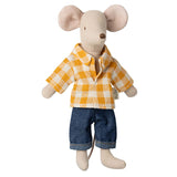 Maileg Mom/Dad Mouse Clothes, Yellow Shirt and Pants